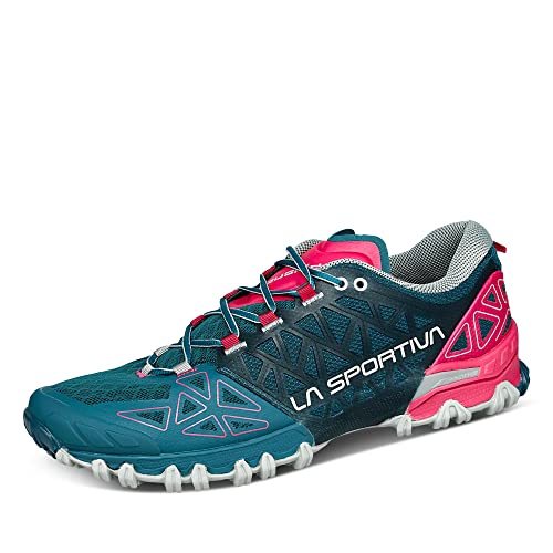 LA SPORTIVA W Bushido Ii Colorblock - Technischer komfortabler Damen Berglaufschuh, Größe EU 38.5 - Farbe Ink - Love Pot von LA SPORTIVA