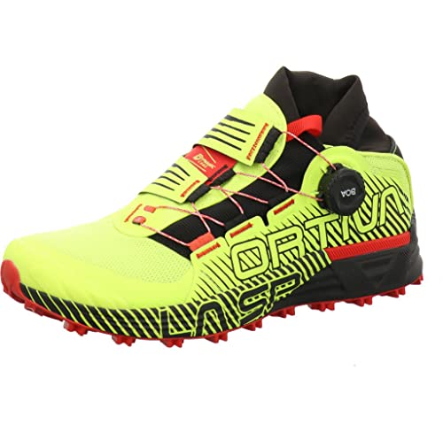 LA SPORTIVA M Cyklon Grün - Leistungsfähiger komfortabler Herren Trailrunning Schuh, Größe EU 43.5 - Farbe Neon - Goji von LA SPORTIVA