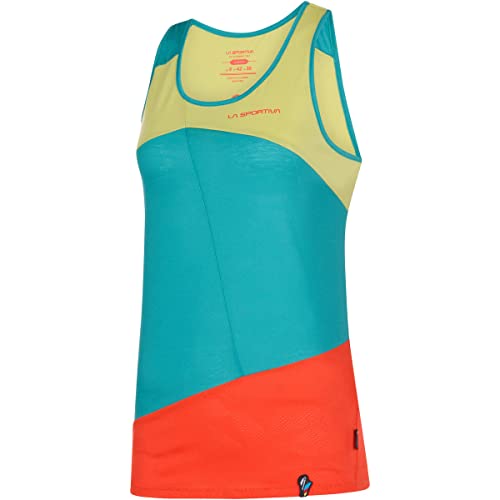 LA SPORTIVA Damen Charm Tanktop, Cherry Tomato-Lagoon, M von LA SPORTIVA