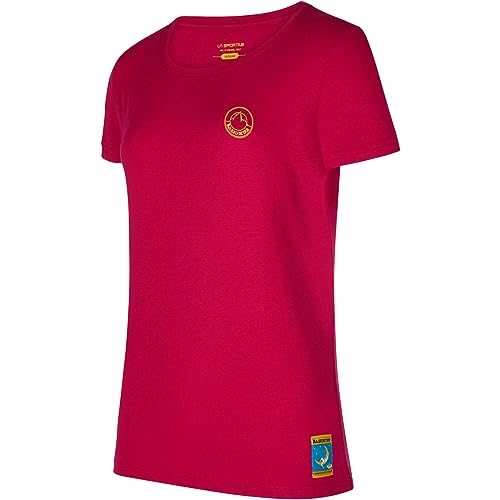 LA SPORTIVA Damen Climbing on The Moon T-Shirt, Fucsia-Giallo, XS LA SPORTIVA Damen Climbing on The Moon T-Shirt, Fucsia-Giallo, XS von LA SPORTIVA