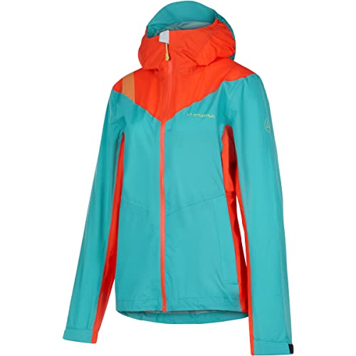 LA SPORTIVA Damen Discover Jacke, lagoon-cherry tomato, M von LA SPORTIVA