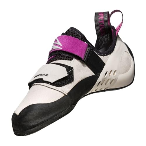 LA SPORTIVA W Katana Lila-Weiß - Sensibler präziser Leder Damen Kletterschuh, Größe EU 35.5 - Farbe White - Purple von LA SPORTIVA