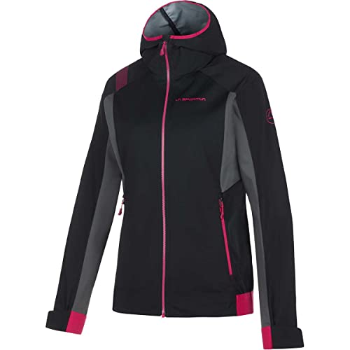 La Sportiva Damen Macnas Softshell JKT Softshelljacke, Schwarz/Kirsche, M von LA SPORTIVA