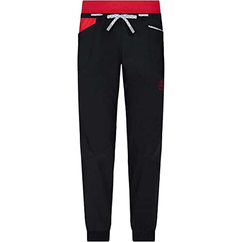 La Sportiva Damen Mantra Pant W Hibiskus Hose, Schwarz (Black/Hibiscus), M von LA SPORTIVA