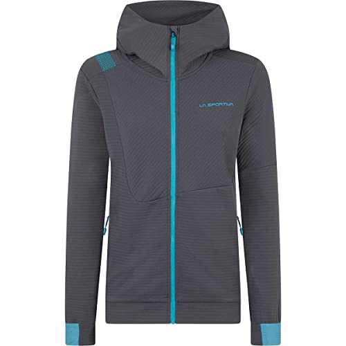 La Sportiva Damen Mood Hoody W Carbon Kapuzenpullover, Kohle/Topaz, M von LA SPORTIVA