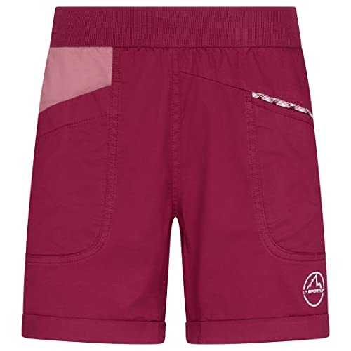 LA SPORTIVA W Ramp Short Rot - Bequeme leichte Damen Shorts, Größe L - Farbe Red Plum - Blush von LA SPORTIVA