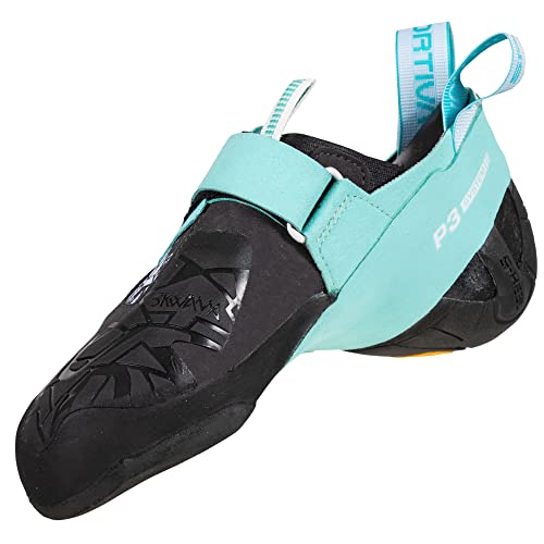 La Sportiva S.p.A. Skwama Vegan Women Größe 35,5 Carbon/Turquoise von LA SPORTIVA