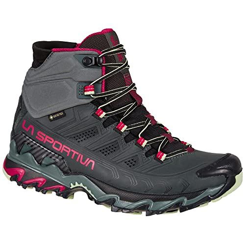 La Sportiva Damen Ultra Raptor II Mid Leather GTX Wanderschuhe, Kohle/Kirsche 915, 37 EU von LA SPORTIVA