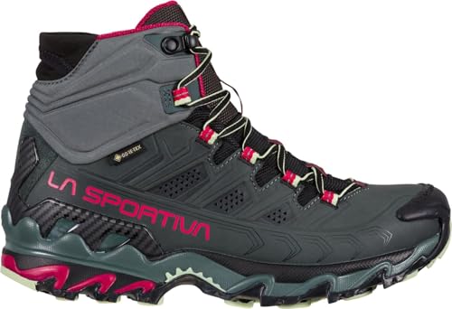 La Sportiva Damen Ultra Raptor II Mid Leather Wide GTX Wanderschuhe, Kohlegrau/Kirschrot, 39.5 EU von LA SPORTIVA