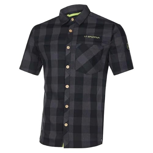 LA SPORTIVA F10900729 Hemd Nomad Shirt Carbon Lime Punch, Schwarz , Large von LA SPORTIVA