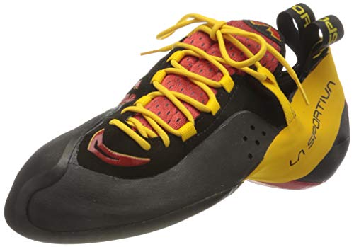 LA SPORTIVA Genius Gelb-Rot - Präziser sensibler Kletter-Schnürschuh, Größe EU 36.5 - Farbe Red - Yellow von LA SPORTIVA