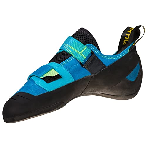 LA SPORTIVA M Aragon Blau - Bequeme vielseitige Herren Kletterschuhe, Größe EU 37.5 - Farbe Neptune - Citrus von LA SPORTIVA