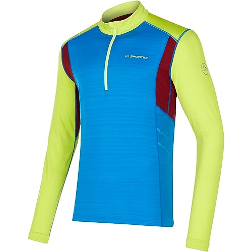 LA SPORTIVA Herren Galaxia Longsleeve, Electric Blue-Lime Punch, L von LA SPORTIVA