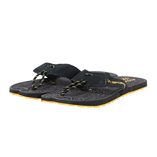 LA SPORTIVA M Jandal Gelb-Schwarz - Praktische komfortable Herren Zehenstegsandale, Größe EU 47 - Farbe Black - Yellow von LA SPORTIVA