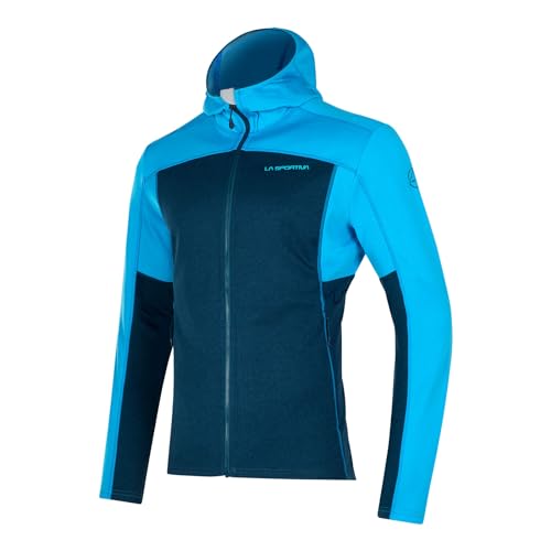 LA SPORTIVA Herren Strickfleecejacke Midlayer Secondlayer Cosmic Hoody M, Farbe:Blau, Artikel:-634639 storm blue/maui, Größe:XL von LA SPORTIVA