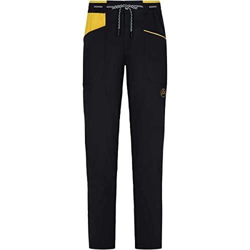 LA SPORTIVA Herren Talus Hose, Black-Yellow, XL von LA SPORTIVA