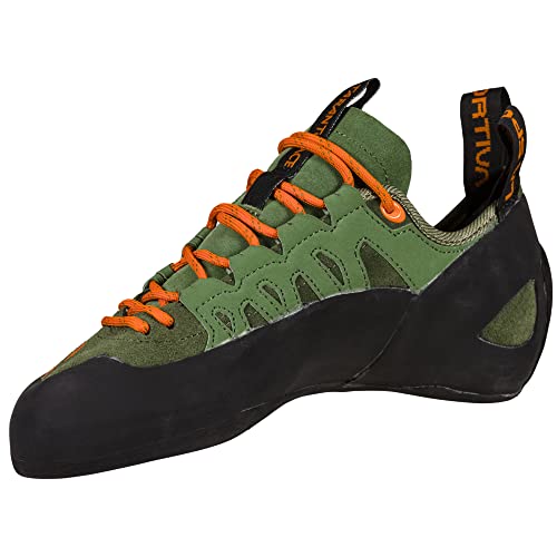 LA SPORTIVA M Tarantulace Grün - Bequemer vielseitiger Herren Leder-Kletterschuh, Größe EU 46.5 - Farbe Olive - Tiger von LA SPORTIVA