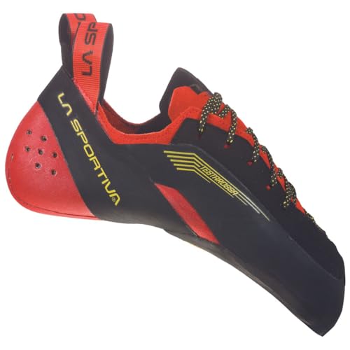 LA SPORTIVA Testarossa Rot-Schwarz - Leistungsfähiger ästhetischer Kletterschuh, Größe EU 44.5 - Farbe Red - Black von LA SPORTIVA