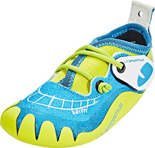 LA SPORTIVA Kinder Gripit Kletterschuhe, Blue-Sulphur, EU 32 von LA SPORTIVA