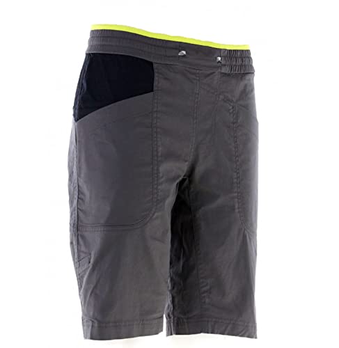 LA SPORTIVA M Bleauser Short Grau - Leichte weiche Herren Shorts, Größe L - Farbe Carbon - Lime Punch von LA SPORTIVA