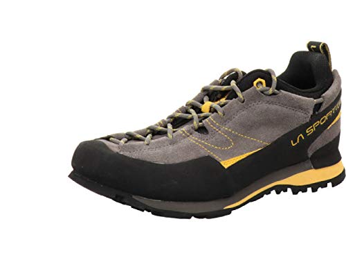 LA SPORTIVA M Boulder X Grau - Robuster Herren Approach-Schuh, Größe EU 47.5 - Farbe Grey - Yellow von LA SPORTIVA