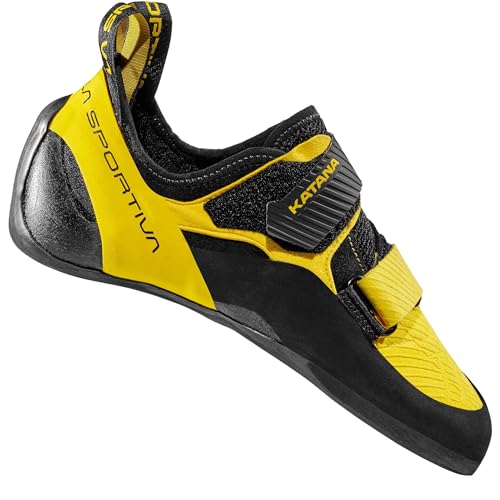 LA SPORTIVA M Katana Gelb - Sensibler präziser Leder Herren Kletterschuh, Größe EU 38.5 - Farbe Yellow - Black von LA SPORTIVA