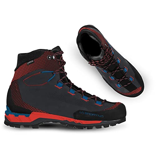 LA SPORTIVA M Trango Tech Leather GTX Rot - Gore-Tex Leichter robuster Herren Wanderschuh, Größe EU 44 - Farbe Carbon von LA SPORTIVA