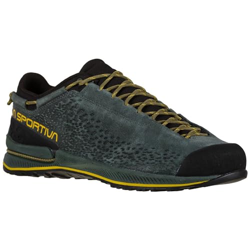 LA SPORTIVA M Tx2 Evo Leather Grau - Technischer funktioneller Herren Bergschuh, Größe EU 45.5 - Farbe Charcoal - Moss von LA SPORTIVA