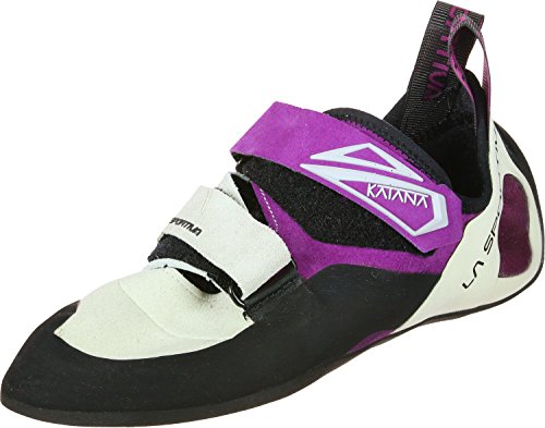 LA SPORTIVA W Katana Lila/Violett - Sensibler präziser Leder Damen Kletterschuh, Größe EU 40.5 - Farbe White - Purple von LA SPORTIVA