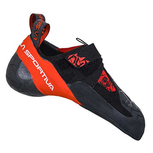 LA SPORTIVA Skwama Rot - Sensibler Flexibler Kletterschuh, Größe EU 45 - Farbe Black - Poppy von LA SPORTIVA