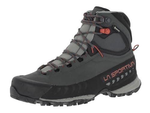 LA SPORTIVA TX5 W`s wasserdichte und leichte Wanderschuhe Damen mit griffiger Laufsohle und Nubukleder Obermaterial | Wanderstiefel | Hikingschuhe | Trekkingschuhe carbon/paprika EU 39 von LA SPORTIVA