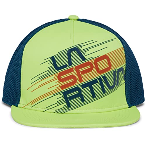 LA SPORTIVA Trucker Stripe Evo Cap, Lime Punch-Storm Blue, L von LA SPORTIVA