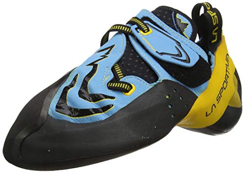 LA SPORTIVA M Futura Blau - Revolutionärer no-Edge LaSpoFlex Herren Kletterschuh, Größe EU 45 - Farbe Blue - Yellow von LA SPORTIVA