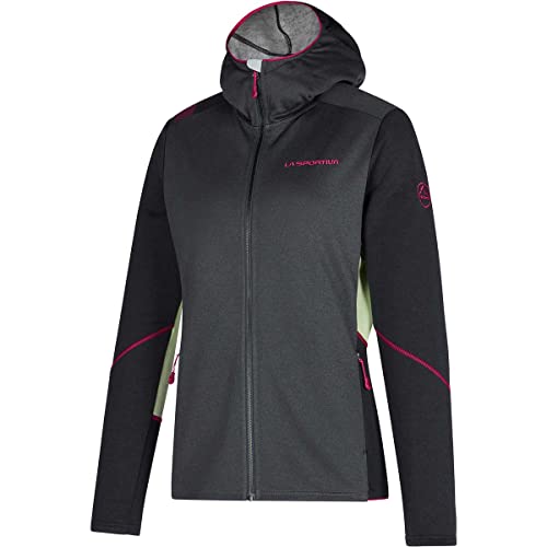 LA SPORTIVA Damen Cosmic Hoodie Jacke, Carbon-Celadon, M von LA SPORTIVA