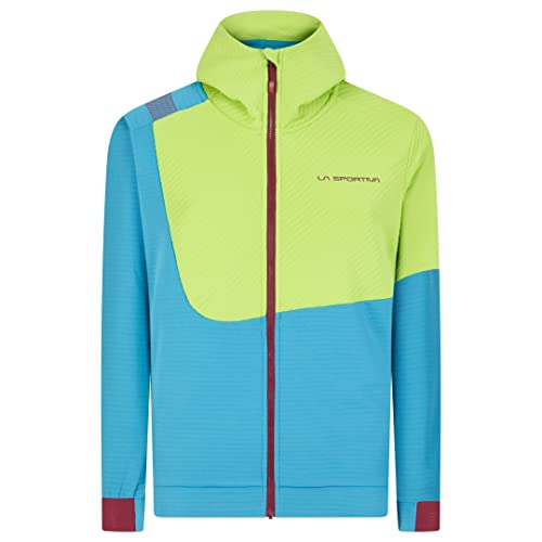 La Sportiva Damen Mehrfarbig (Mood Hoody W Lime Green) Kapuzenpullover, Topaz/Limettengrün, S von LA SPORTIVA