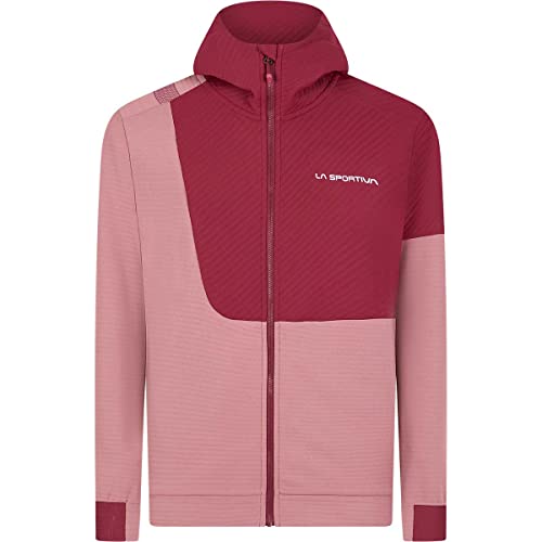 La Sportiva Damen Mehrfarbig (Mood Hoody W Plum) Kapuzenpullover, Blush/Red Pflaume, XL von LA SPORTIVA