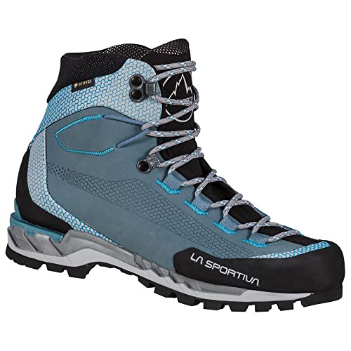 LA SPORTIVA W Trango Tech Leather GTX Blau - Gore-Tex Leichter robuster Damen Wanderschuh, Größe EU 40 - Farbe Slate - von LA SPORTIVA