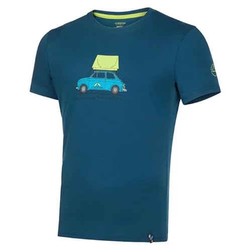 La Sportiva Herren Cinquecento M t-Shirt, blau/grün (Storm Blue/Lime Punch), L von LA SPORTIVA