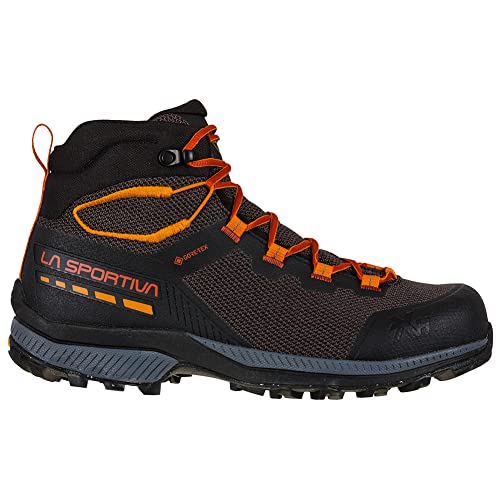 La Sportiva Mens TX Hike Mid Hiking Boots, Carbon/Saffron, 8.5 von LA SPORTIVA