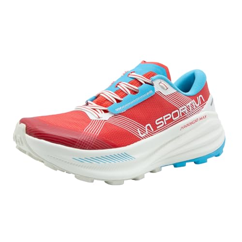 La Sportiva Prodigio Max Ultra-Distance Trailrunning-Schuh für Damen, Hibiscus/Malibu Blue, 7.5-8 von LA SPORTIVA