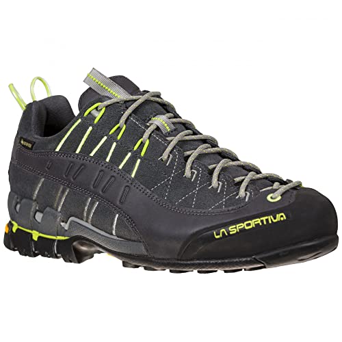 LA SPORTIVA M Hyper GTX Grau - Gore-Tex Technischer Herren Zustiegsschuh, Größe EU 45.5 - Farbe Carbon - Neon von LA SPORTIVA