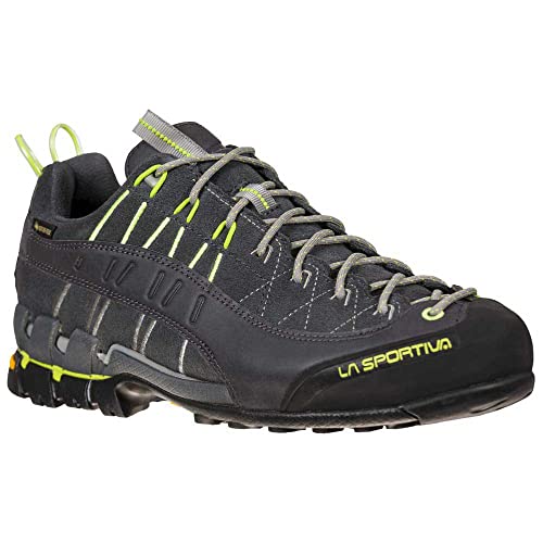 LA SPORTIVA M Hyper GTX Grau - Gore-Tex Technischer Herren Zustiegsschuh, Größe EU 44 - Farbe Carbon - Neon von LA SPORTIVA