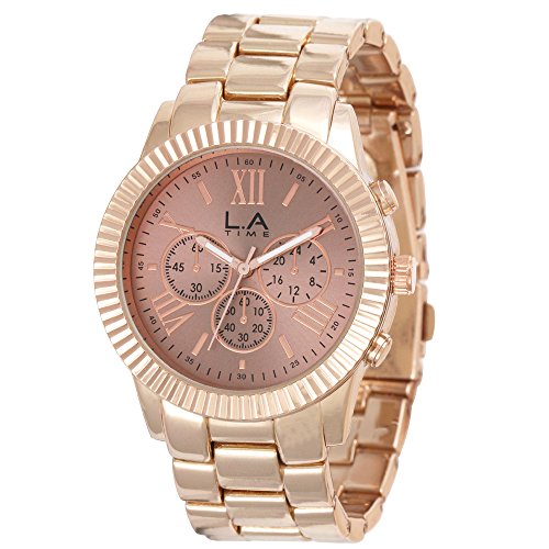 LA Time Damen-Armbanduhr Analog Quarz Edelstahl beschichtet LA019L LA Time Damen-Armbanduhr Analog Quarz Edelstahl beschichtet LA019L von LA Time