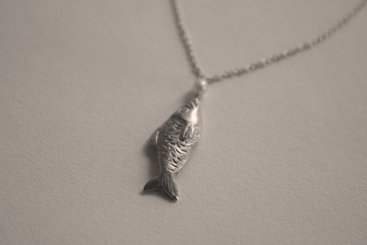 Handgefertigte Anhängerkette „Fisch" Aus 925Er Silber. 925 Sterling Silber Handgefertigt von LABCORSOSANGOTTARDO3