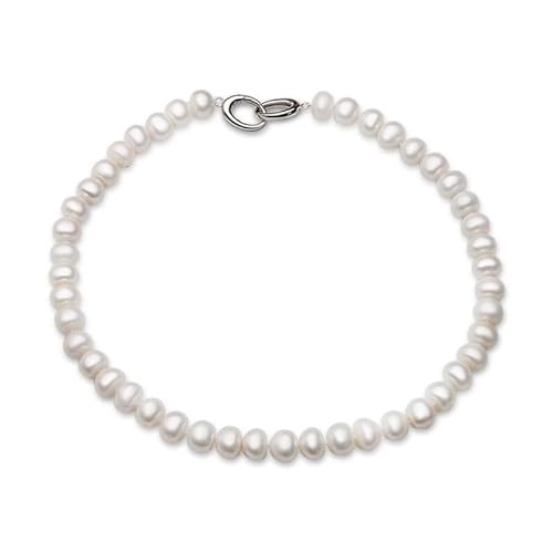 Ketten für Damen echte natürliche große Perlenkette for Frauen, 10-11 mm Süßwasser-Hochzeitsperlenkette, Mädchen-Geburtstagsgeschenk Mode-Accessoires ( Color : 6 3/4 , Size : White pearl necklace ) von LABDIP