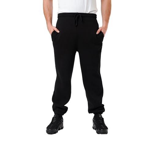 LABEL APPAREL Herren Jogginghose mit elastischem Bündchen, Schwarz, XXXXXL von LABEL APPAREL