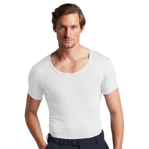 LABFRESH Anti-schweiß unterhemd mit V-Ausschnitt | Geruchsabweisend | schweißfestes achselpads | funktionsunterhemd | Herren S-XXL von LABFRESH