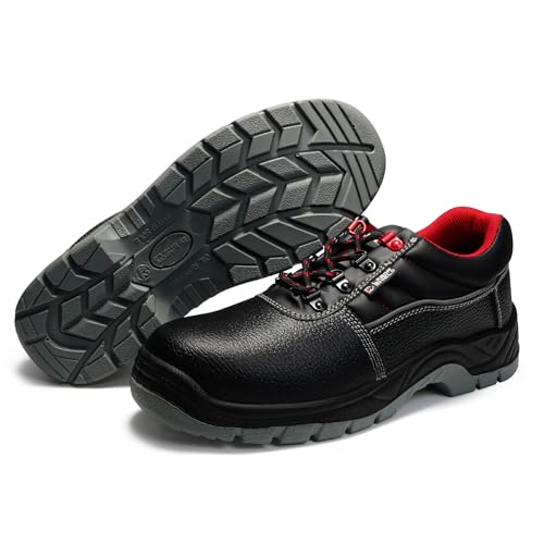 LABOR SHIELD Sicherheitsschuhe Herren mit Stahlkappe Arbeitsschuhe rutschfest S3 CI SR FO und Durchtrittsicher Atmungsaktive Arbeitsschutzschuhe für Baustelle Lager und Werkstatt FM250001 Schwarz 41 LABOR SHIELD Sicherheitsschuhe Herren mit Stahlkappe Arbeitsschuhe rutschfest S3 CI SR FO und Durchtrittsicher Atmungsaktive Arbeitsschutzschuhe für Baustelle Lager und Werkstatt FM250001 Schwarz 41 von LABOR SHIELD