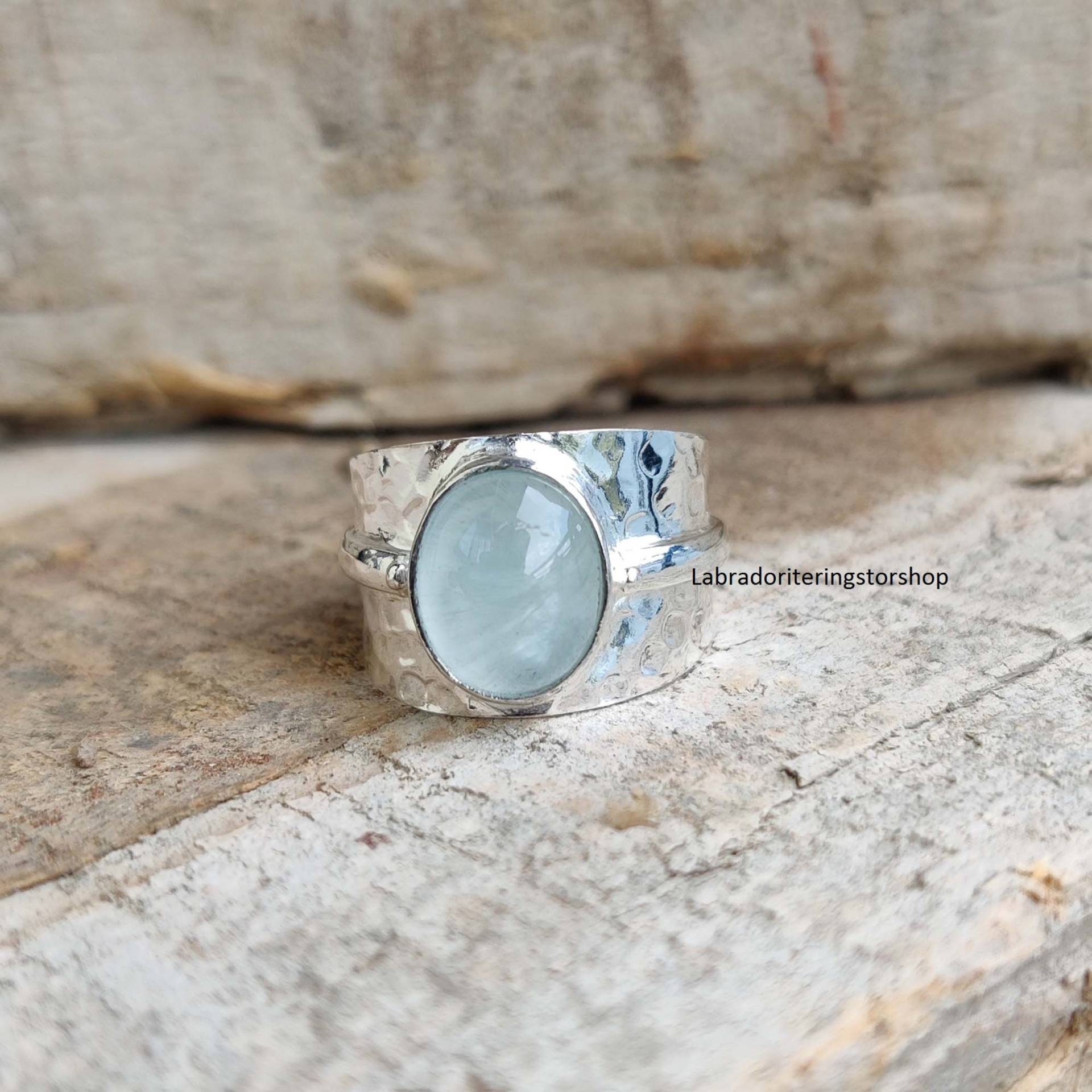 Aquamarin Stein Ring, 925 Sterling Silber Bandring, Handgemachte Frauen Sorgen Schöne Geschenk Für Sie von LABRADORITERINGSHOP