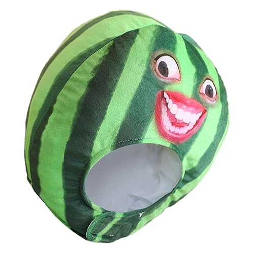 Kappen Pp Baumwolle Wassermelone Kostüm Wassermelone Hut Partyhut Requisite Party Kopfbedeckung Party Selfie Hut Cartoon Hut Wassermelone Plüschhut Lustiger Hut Kostümzubehör von LABRIMP